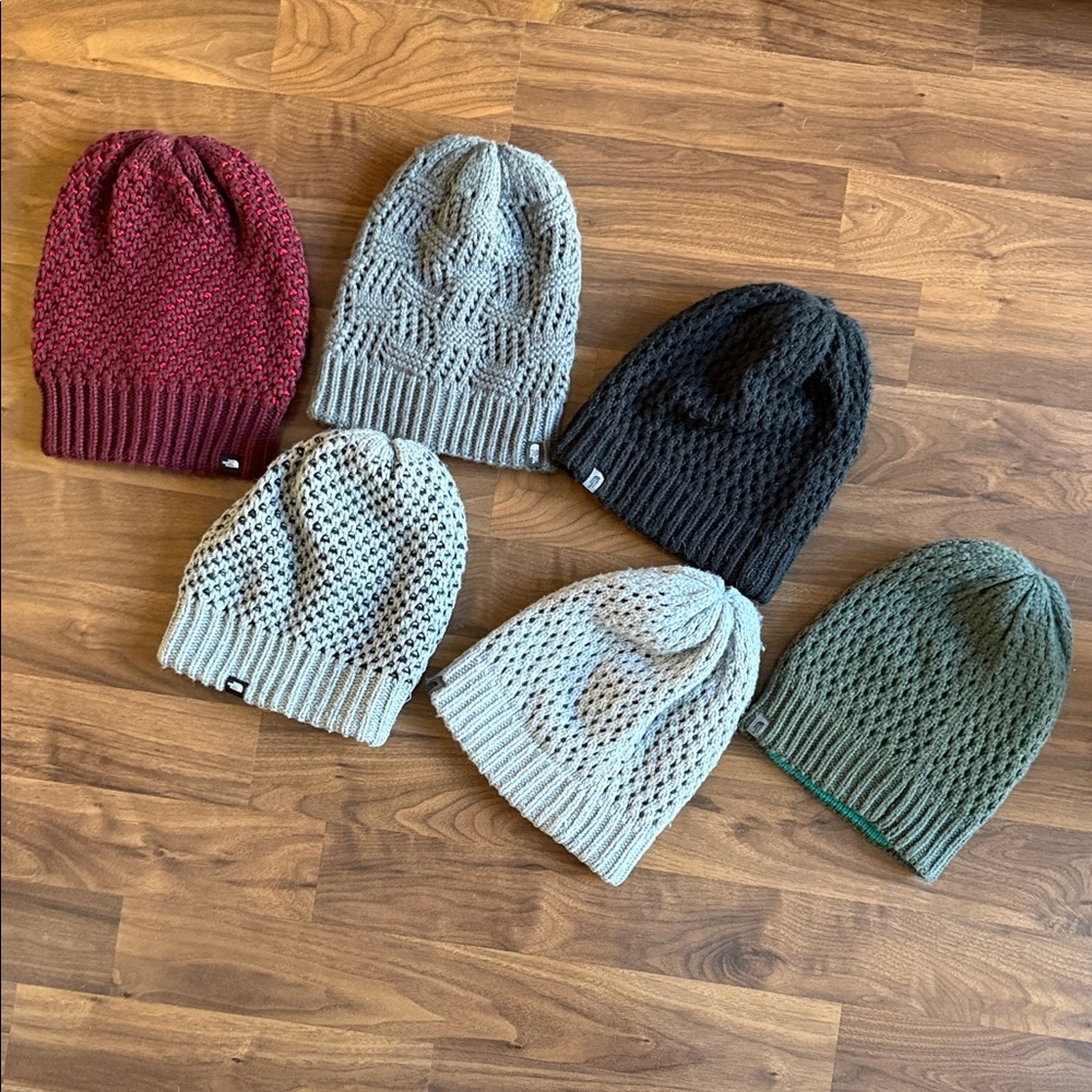 The North Face Knit Beanies - Red, Gray, Black, Green
